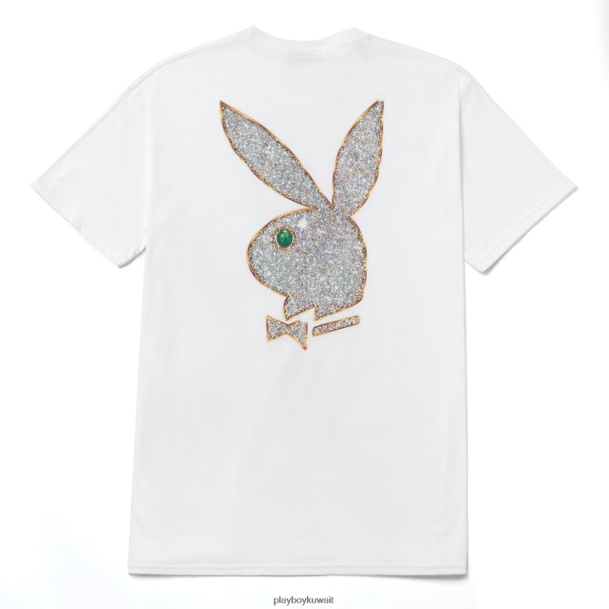 Playboy x HUF رجال تي شيرت برأس أرنب R820R321 ملابس أبيض