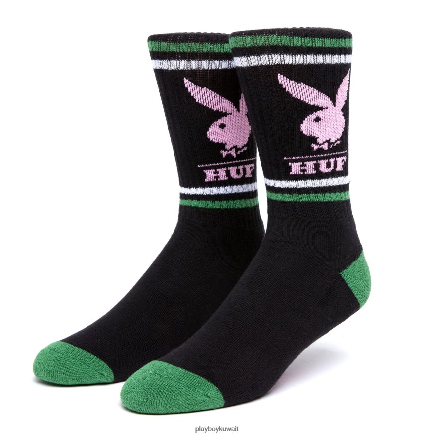 Playboy x HUF رجال جوارب طاقم رأس الأرنب R820R678 ملابس أسود