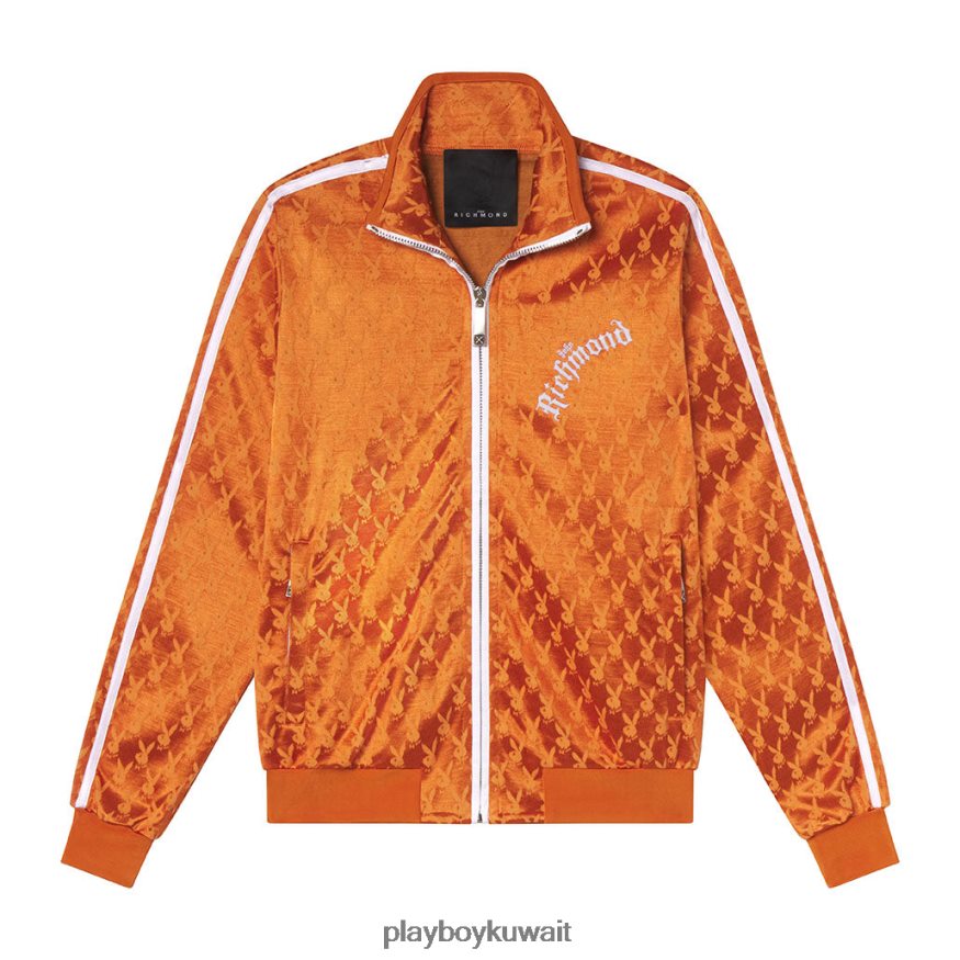 Playboy x John Richmond رجال المسار سترة R820R475 ملابس البرتقالي