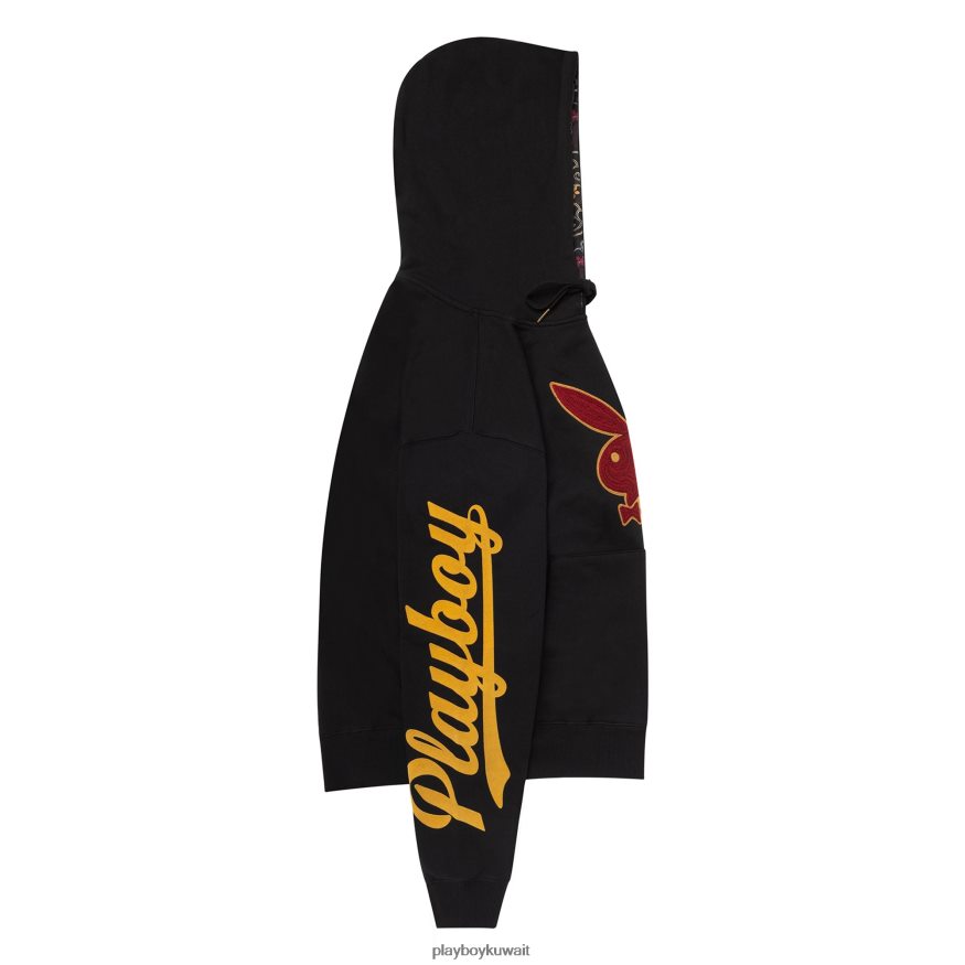 Playboy x Lids رجال سنة هوديي الأرنب R820R512 ملابس أسود