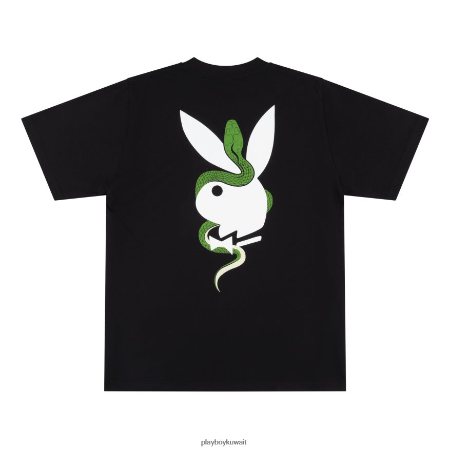 Playboy x The Great Frog رجال تي شيرت R820R194 ملابس أسود